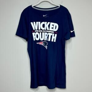 Nike Slim Fit Patriots T-Shirt Size XL Super Bowl XLIX Wicked Fourth New England